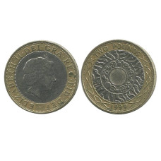 2 фунта Великобритании 1999 г.