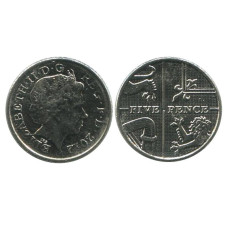 5 пенсов Великобритании 2012 г.