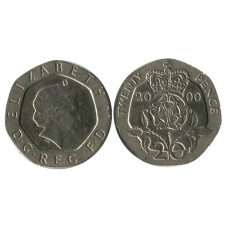 20 пенсов Великобритании 2000 г., Королева Елизавета II