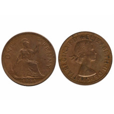 1 пенни Великобритании 1964 г.