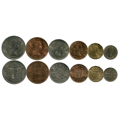 Монета Набор из 6-ти монет Великобритании