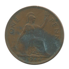 1 пенни Великобритании 1944 г.
