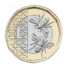 1 фунт Великобритании 2025 г. Пчелы