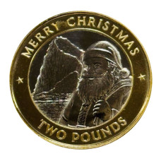 2 фунта Гибралтара 2025 г. Счастливого Рождества