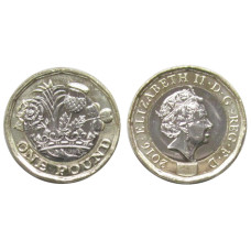 1 фунт Великобритании 2016 г.