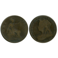1 пенни Великобритании 1896 г.