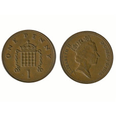 1 пенни Великобритании 1986 г.