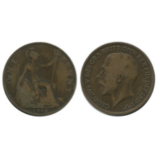 1 пенни Великобритании 1916 г.