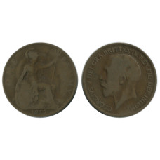 1 пенни Великобритании 1917 г.