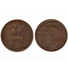 1 пенни Великобритании 1947 г.