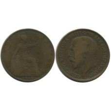 1 пенни Великобритании 1918 г.