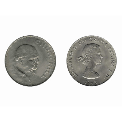 Монета 1 крона Великобритании 1965 г., Cэр Уинстон Черчилль