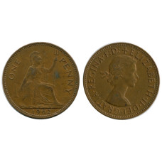 1 пенни Великобритании 1962 г.