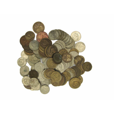 Монета Оптовый лот монет 1, 2, 3, 5, 10, 15, 20 копеек СССР (100 шт)