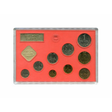 Годовой набор монет СССР 1987 г. 9 монет и жетон ЛМД (красный, в пластике)