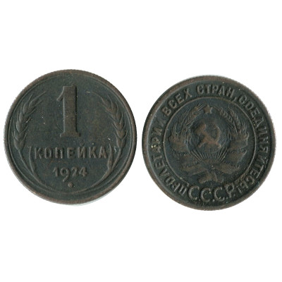 Монета 1 копейка 1924 г. (3)