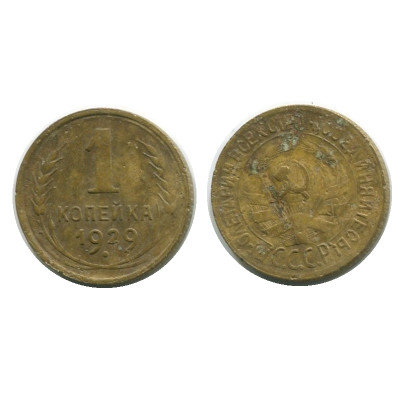Монета 1 копейка 1929 г. (3)
