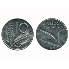 10 лир Италии 1972 г.