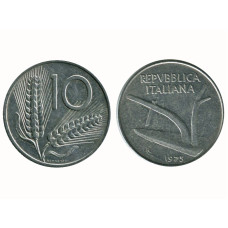 10 лир Италии 1975 г.