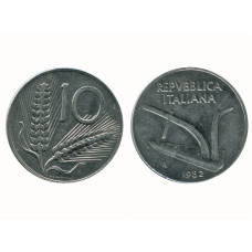 10 лир Италии 1982 г.