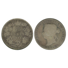 25 центов Канады 1871 г.