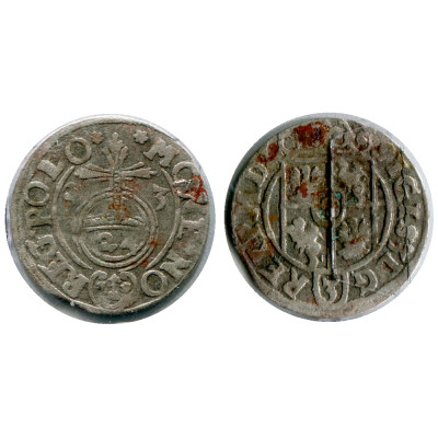 Серебряная монета Польский полторак 1623 г. 37