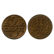 2 гроша Польши 1928 г.
