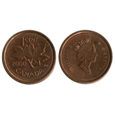 1 цент Канады 2000 г.