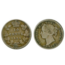 10 центов Канады 1901 г.