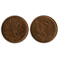 1 цент Канады 2007 г.