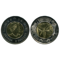 2 доллара Канады 2014 г., 75 лет с начала Второй Мировой войны