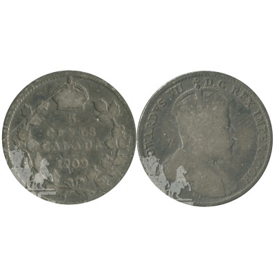 5 центов Канады 1909 г.