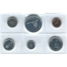 Набор из 6-ти монет Канады 1967 г., 100 лет Конфедерации