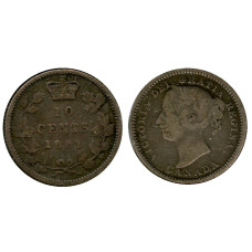 10 центов Канады 1891 г.
