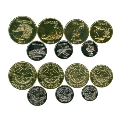 Набор из 7-ми монетовидных жетонов 2013 г. Республики Ингушетия
