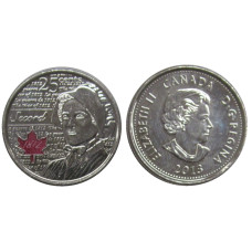 25 центов Канады 2013 г. Лора Секорд цветная