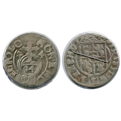 Серебряная монета Польский полторак 1624 г. 33