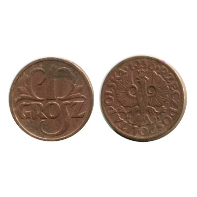 Монета 1 грош Польши 1936 г.