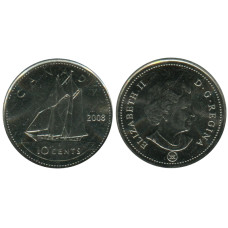 10 центов Канады 2008 г.