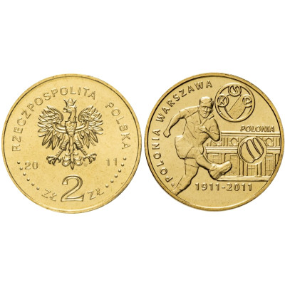 Монета 2 злотых Польши 2011 г., Полония Варшава