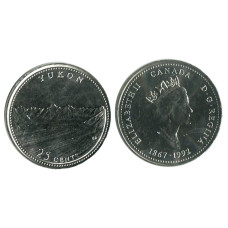 25 центов Канады 1992 г., Территория Юкон