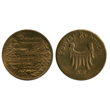 10 дукатов Польши частный выпуск, J.В., Rybnickich