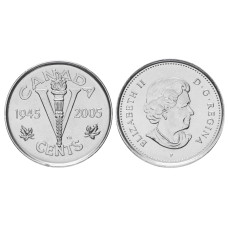 5 центов Канады 2005 г., 60 лет победы во Второй Мировой войне