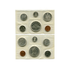 Набор из 6-ти монет Канады 1965 г. 2(в запайке)
