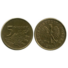 5 грошей Польши 2001 г.