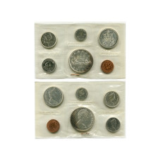 Набор из 6-ти монет Канады 1965 г.(в запайке)