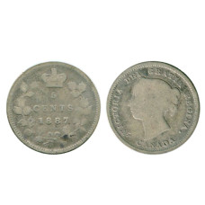 5 центов Канады 1887 г.