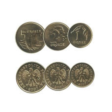 Набор из 3-х монет Польши 2007 г.
