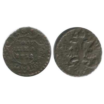 Монета Полушка 1731 г., 4