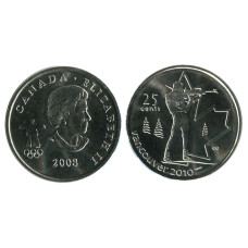 25 центов Канады 2007 г., Ванкувер 2010 - биатлон.